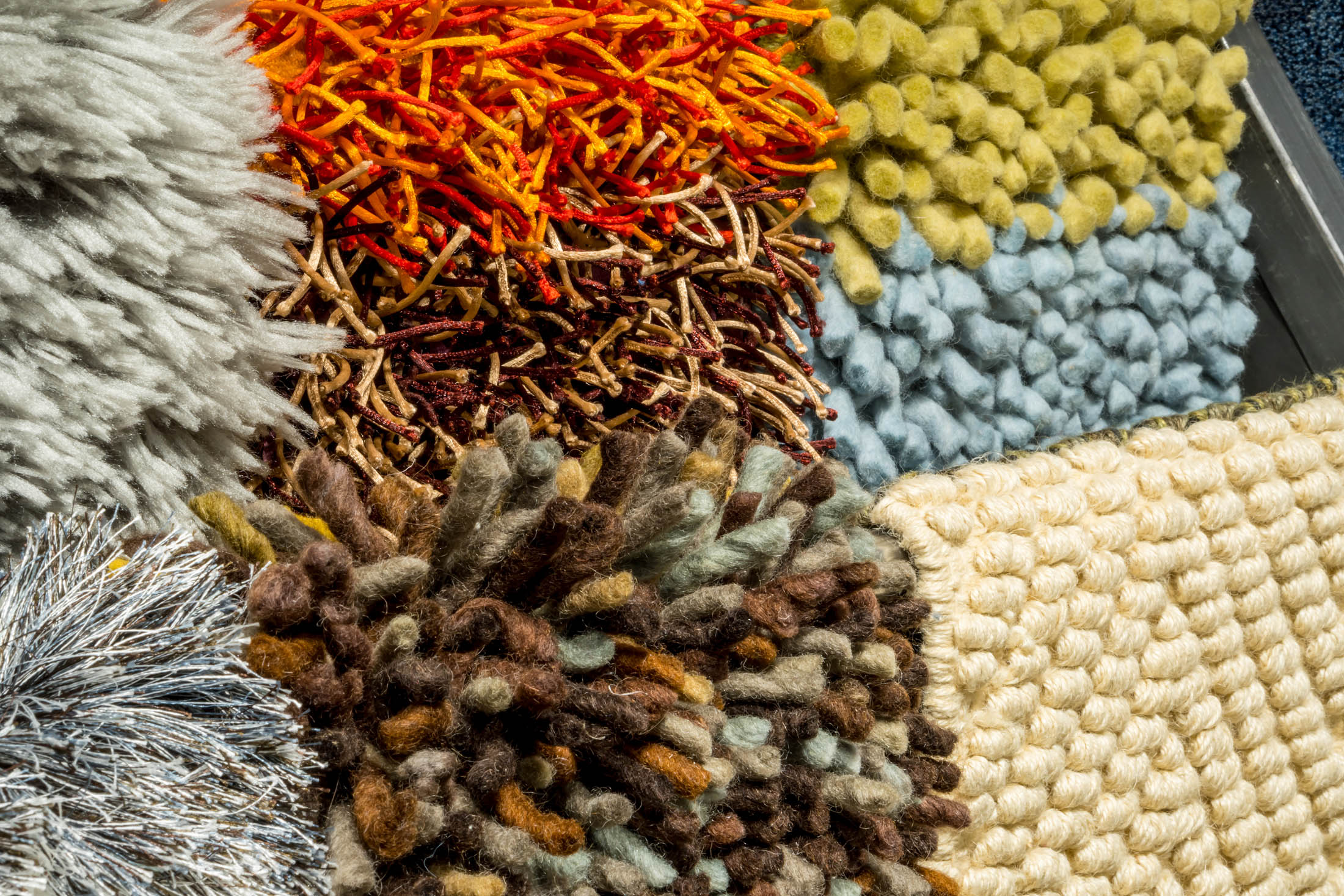 various colors samples of area rugs